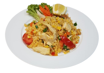 GEBRATENE REIS (Kräutersauce)